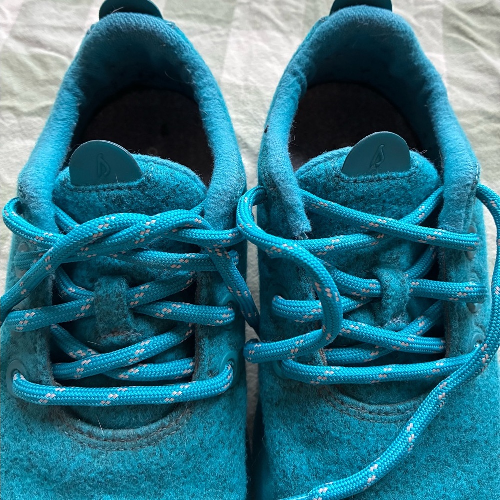 allbirds Merino Wool Mizzles Teal Blue Runners Sneakers All Weather Women’s 8 - Picture 6 of 9